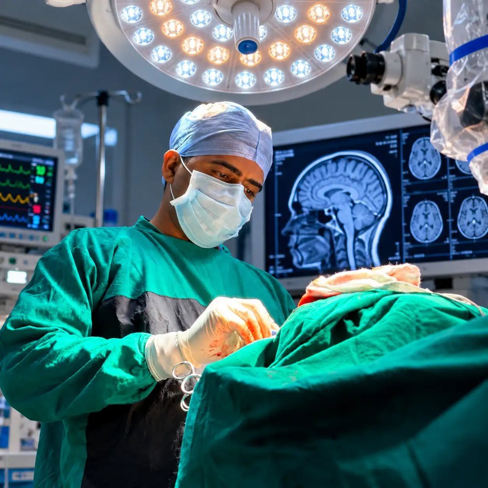 Neurosurgeon operating at N.I.C.E Hospital, Dehradun